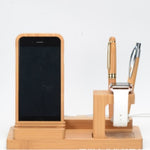 LUXOVIBE™  Bamboo, wood andMobile applewatch bracket charging wooden bracket multi-function flat cell phone base