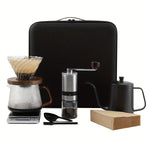 Hand Brewed Coffee Suit Coffee Gift Box Outdoor Portable Coffee Pot Suit Travel Coffee Machine Grinder Gift